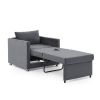 Sofa Bed Chair 2-in-1 Convertible Chair Bed, Lounger Sleeper Chair for Small Space with One Pillow, Velvet