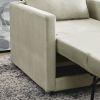 Sofa Bed Chair 2-in-1 Convertible Chair Bed, Lounger Sleeper Chair for Small Space with One Pillow, Velvet